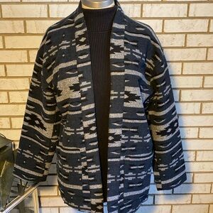 Forever 21 / Blue/Gray/Black open front jacket. Size L